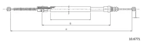 Cable, parking brake 10.6771 CABOR