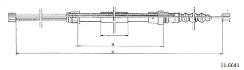 Cable, parking brake 11.6641 CABOR