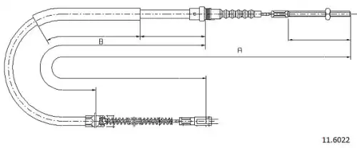 Cable, parking brake 11.6022 CABOR
