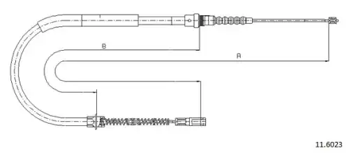 Cable, parking brake 11.6023 CABOR