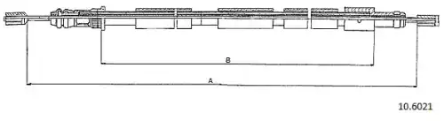 Cable, parking brake 10.6021 CABOR