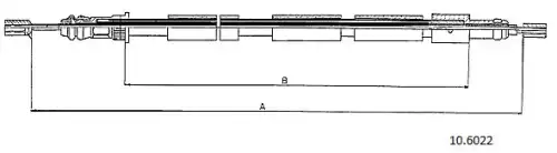 Cable, parking brake 10.6022 CABOR
