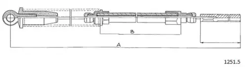 Cable, parking brake 1251.2 CABOR