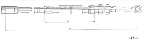 Cable, parking brake 1171.3 CABOR