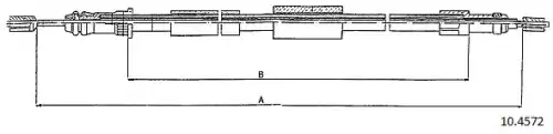 Cable, parking brake 10.4572 CABOR