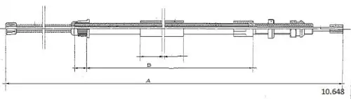 Cable, parking brake 10.648 CABOR