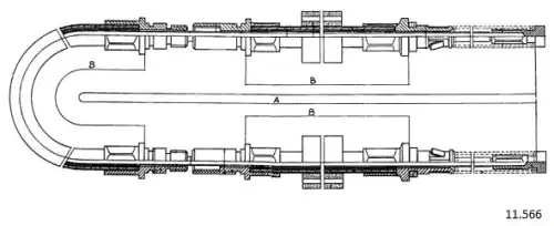 Cable, parking brake 11.566 CABOR