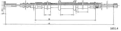 Cable, parking brake 1651.4 CABOR