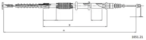 Cable, parking brake 1651.21 CABOR
