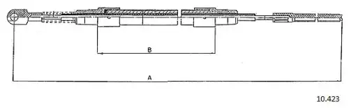 Cable, parking brake 10.423 CABOR