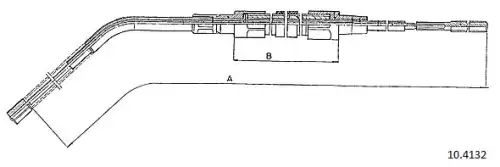Cable, parking brake 10.4132 CABOR