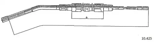 Cable, parking brake 10.425 CABOR