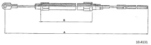 Cable, parking brake 10.4131 CABOR