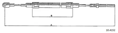 Cable, parking brake 10.4152 CABOR