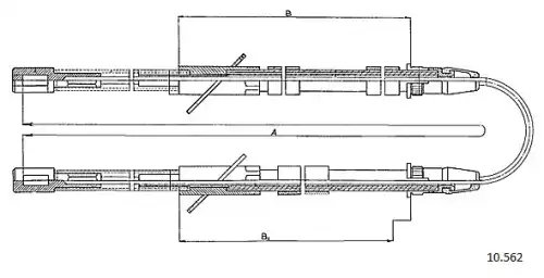 Cable, parking brake 10.562 CABOR