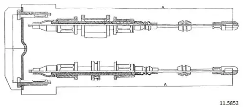 Cable, parking brake 11.5853 CABOR