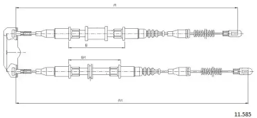 Cable, parking brake 11.585 CABOR