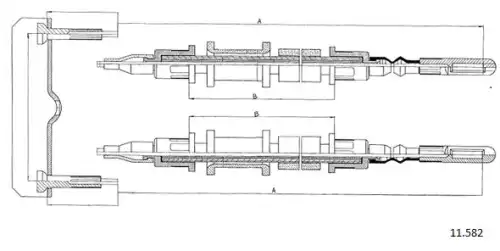 Cable, parking brake 11.582 CABOR