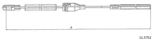 Cable, parking brake 11.5752 CABOR