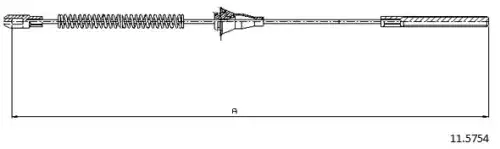 Cable, parking brake 11.5754 CABOR