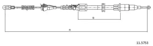 Cable, parking brake 11.5753 CABOR