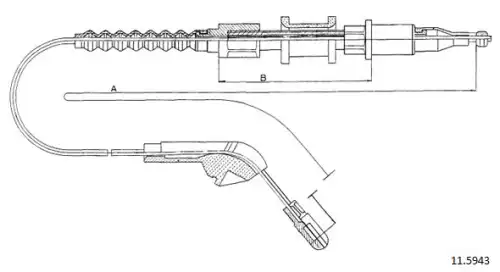 Cable, parking brake 11.5943 CABOR