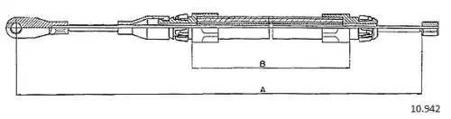 Cable, parking brake 10.942 CABOR