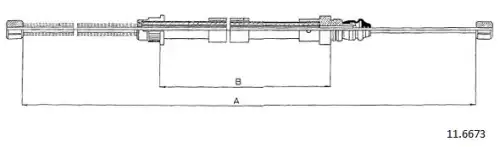 Cable, parking brake 11.6673 CABOR