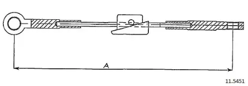 Cable, parking brake 11.5451 CABOR