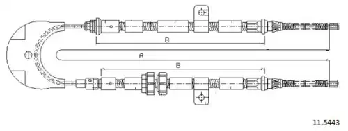 Cable, parking brake 11.5443 CABOR