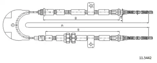 Cable, parking brake 11.5442 CABOR