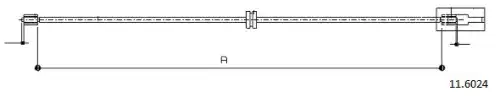 Cable, parking brake 11.6024 CABOR