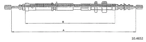 Cable, parking brake 10.4652 CABOR
