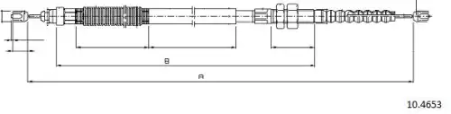 Cable, parking brake 10.4653 CABOR