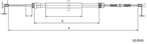 Cable, parking brake 10.6541 CABOR