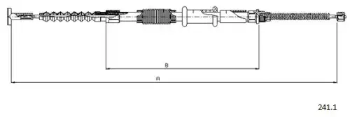 Cable, parking brake 241.1 CABOR