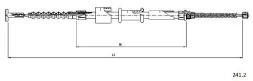 Cable, parking brake 241.2 CABOR