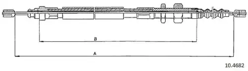 Cable, parking brake 10.4682 CABOR