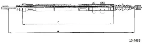 Cable, parking brake 10.4683 CABOR
