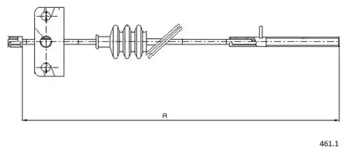 Cable, parking brake 461.1 CABOR