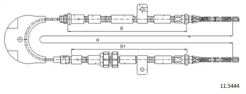 Cable, parking brake 11.5444 CABOR