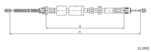 Cable, parking brake 11.5502 CABOR