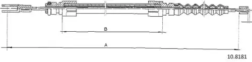 Cable, parking brake 10.8181 CABOR