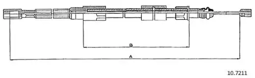 Cable, parking brake 10.7211 CABOR