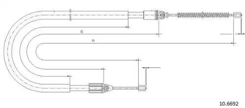 Cable, parking brake 10.6692 CABOR