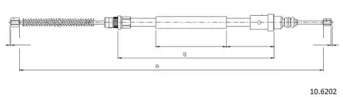 Cable, parking brake 10.6202 CABOR