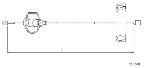 Cable, parking brake 11.5501 CABOR