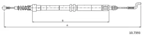 Cable, parking brake 10.7393 CABOR