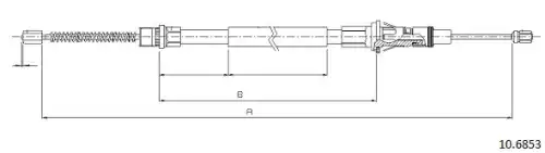 Cable, parking brake 10.6853 CABOR