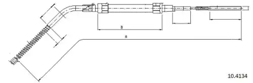 Cable, parking brake 10.4134 CABOR